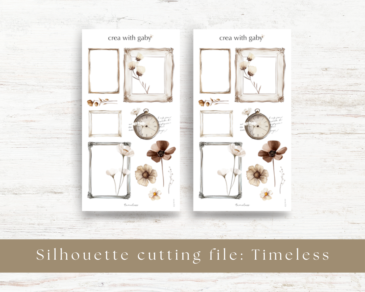 Silhouette cutting files: Timeless