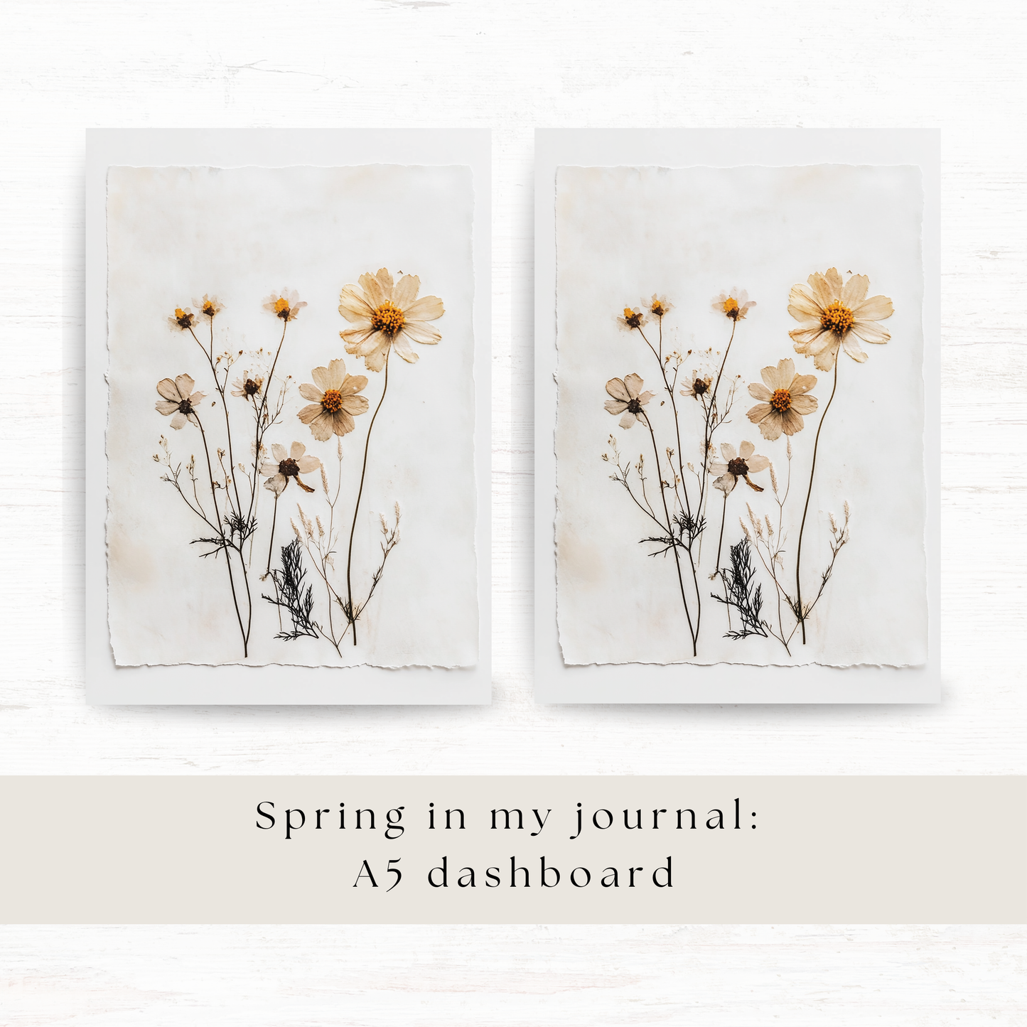 A5 deco dashboard: Spring in my journal