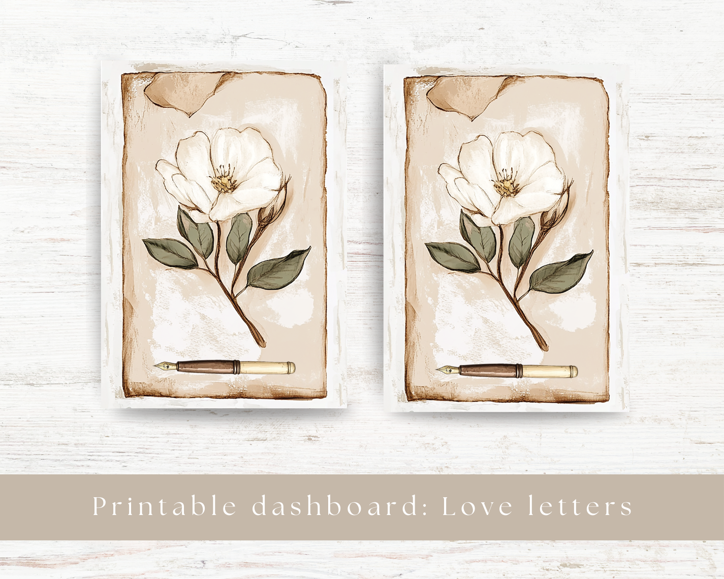 Printable dashboards: Love letters collection