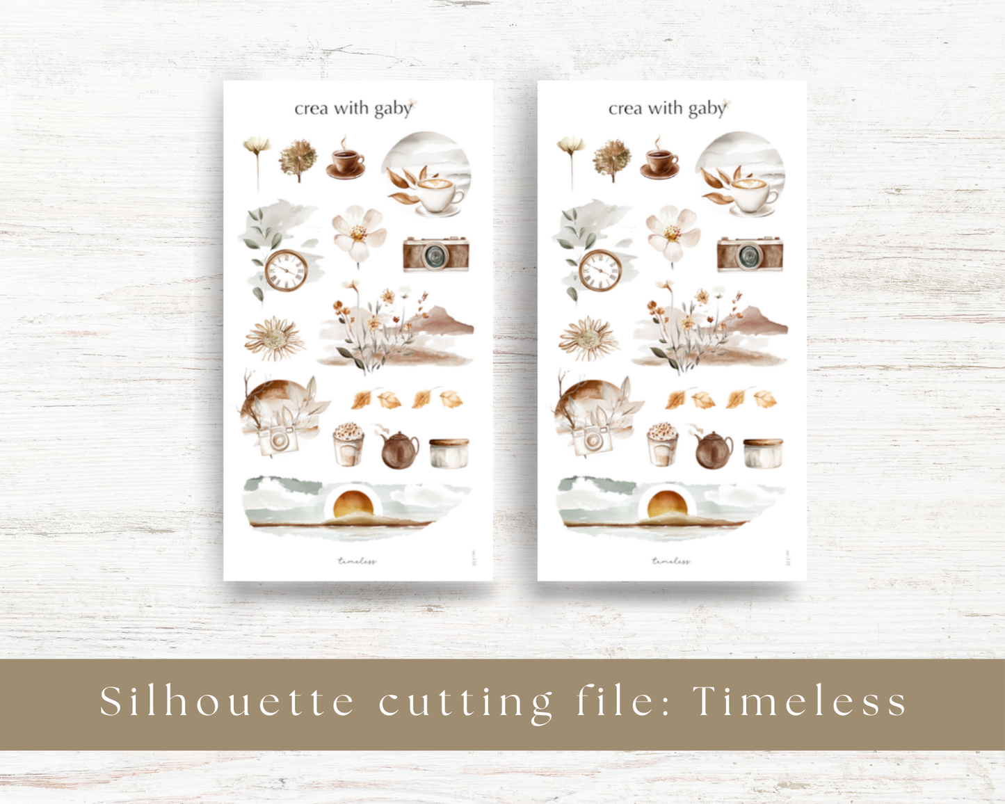 Silhouette cutting files: Timeless