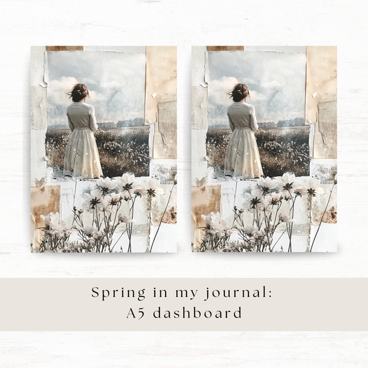 A5 deco dashboard: Spring in my journal