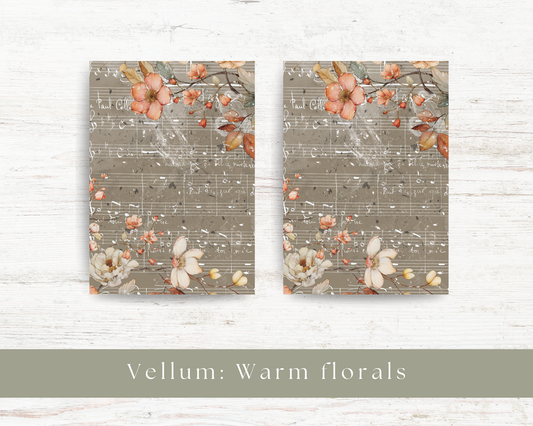 Vellum paper: Warm florals II