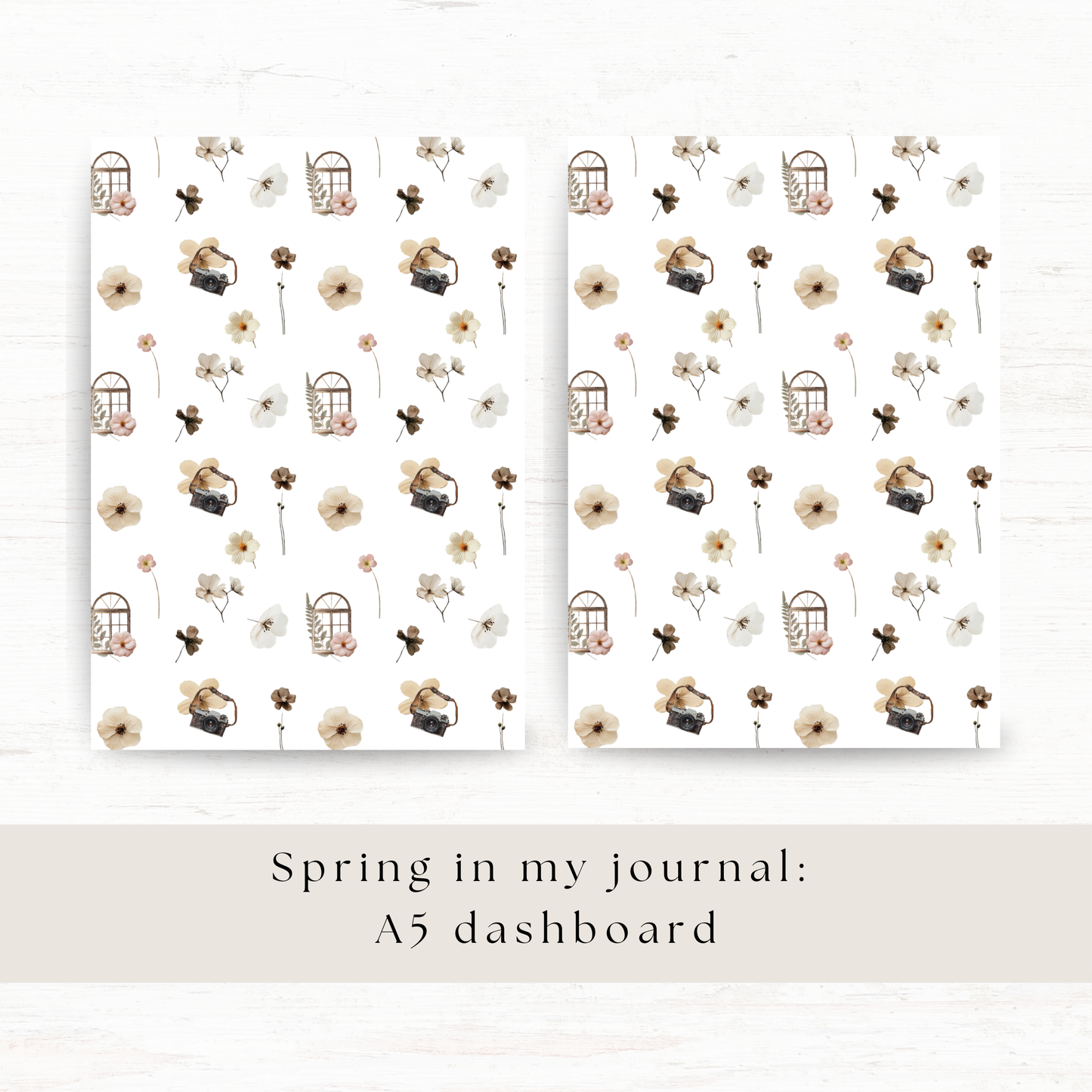 A5 deco dashboard: Spring in my journal