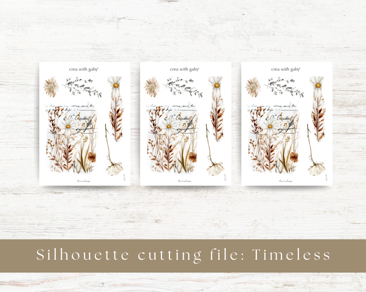 Silhouette cutting files: Timeless