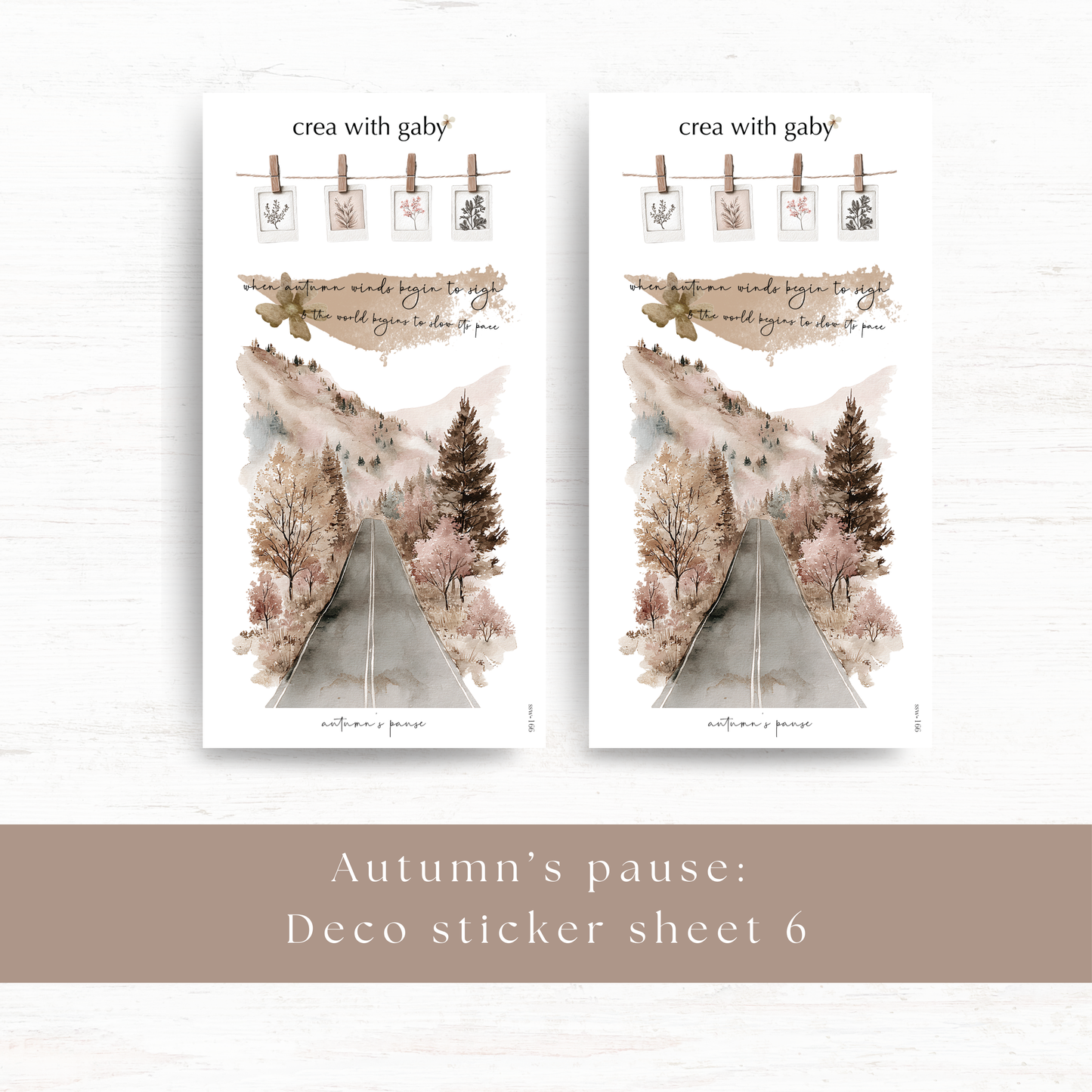 Deco sticker: Autumn's pause