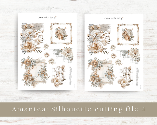 Silhouette cutting file: Amantea collection sticker sheet (128)