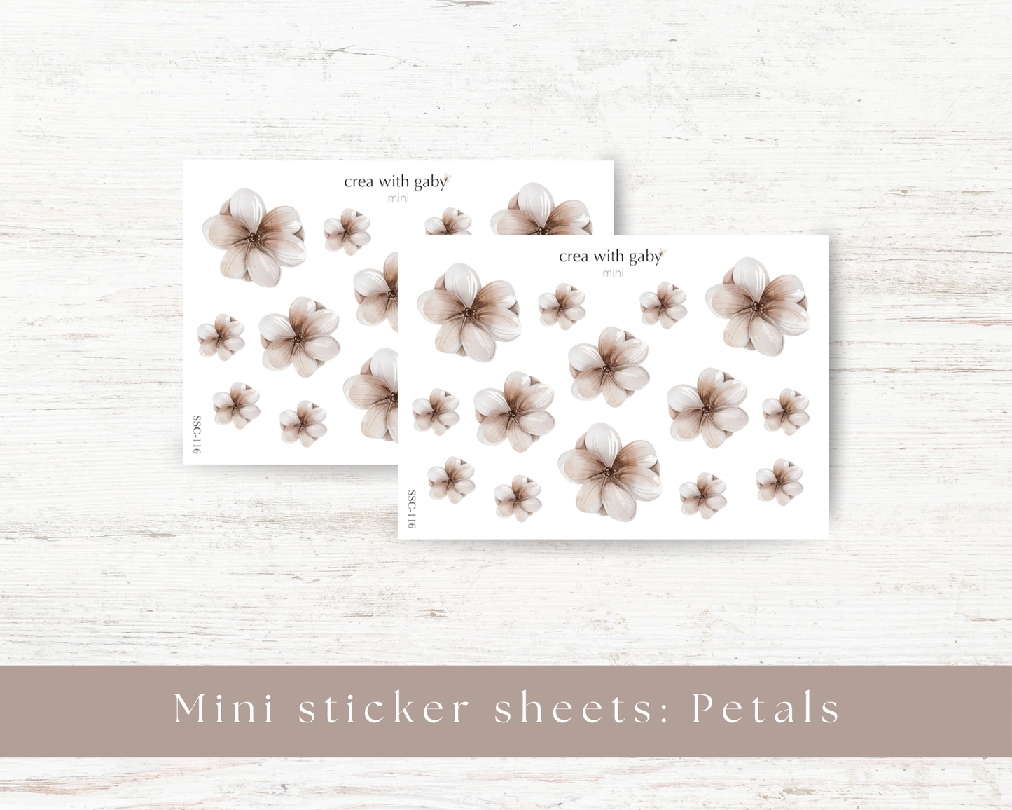 Mini stickers: Flower petals clear sticker (116)