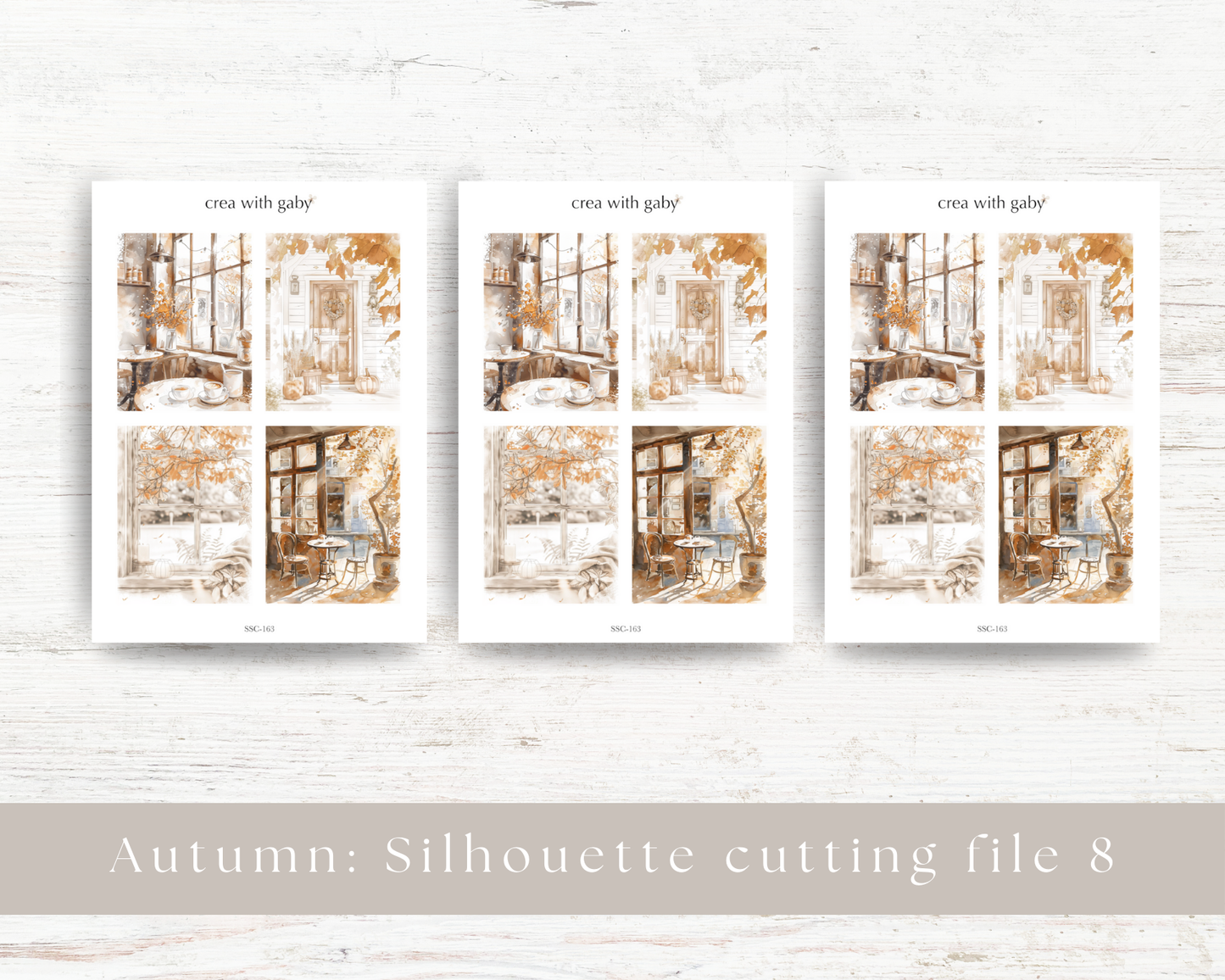 Silhouette cutting file: Autumn collection sticker sheet (163)
