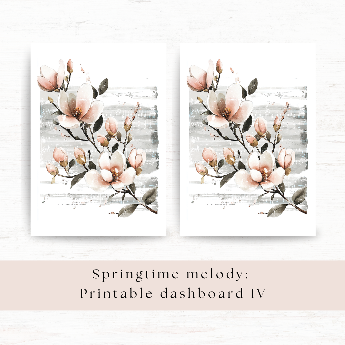 Printable dashboards: Springtime melody