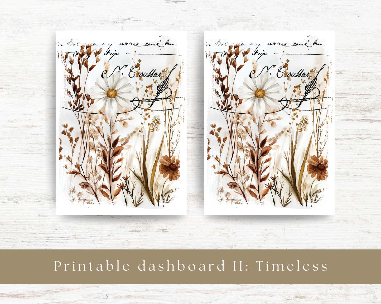 Printable dashboards: Timeless collection