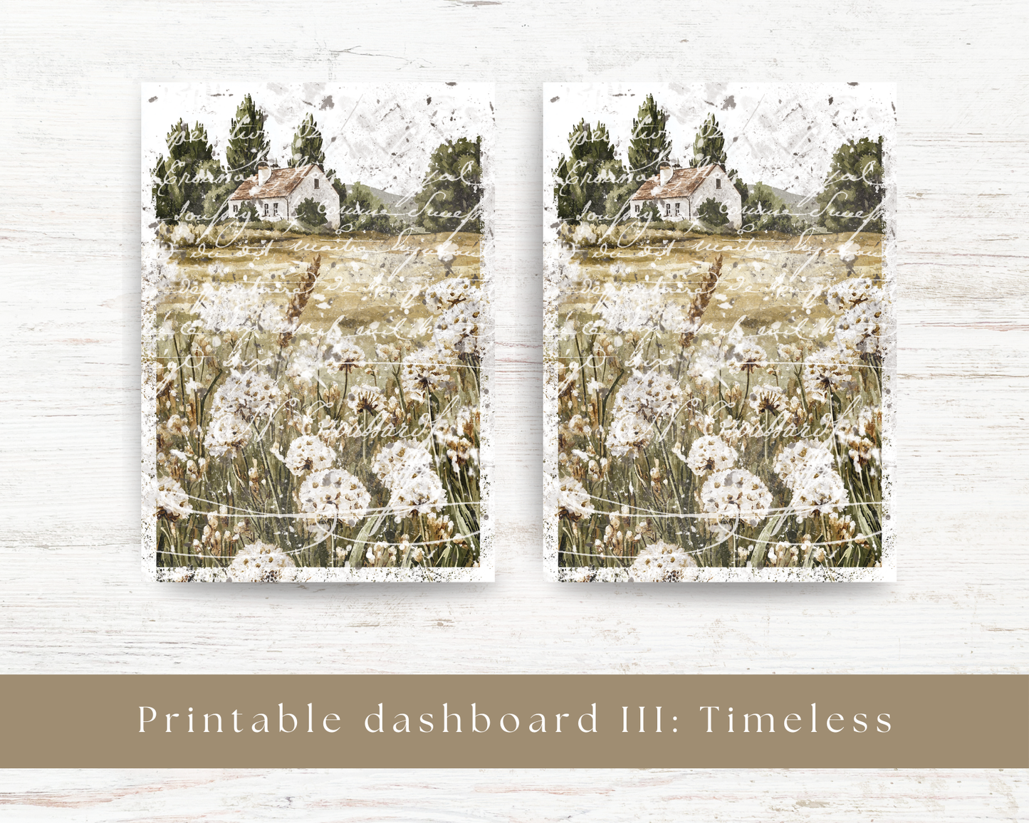 Printable dashboards: Timeless collection