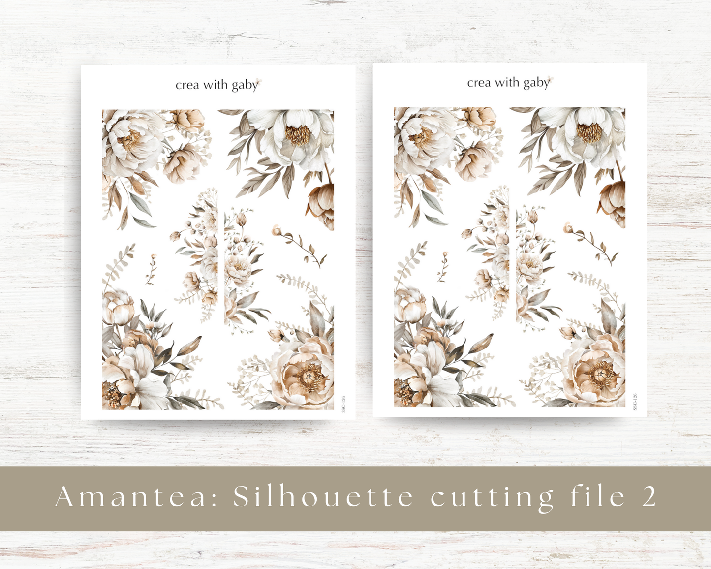 Silhouette cutting file: Amantea collection sticker sheet (126)