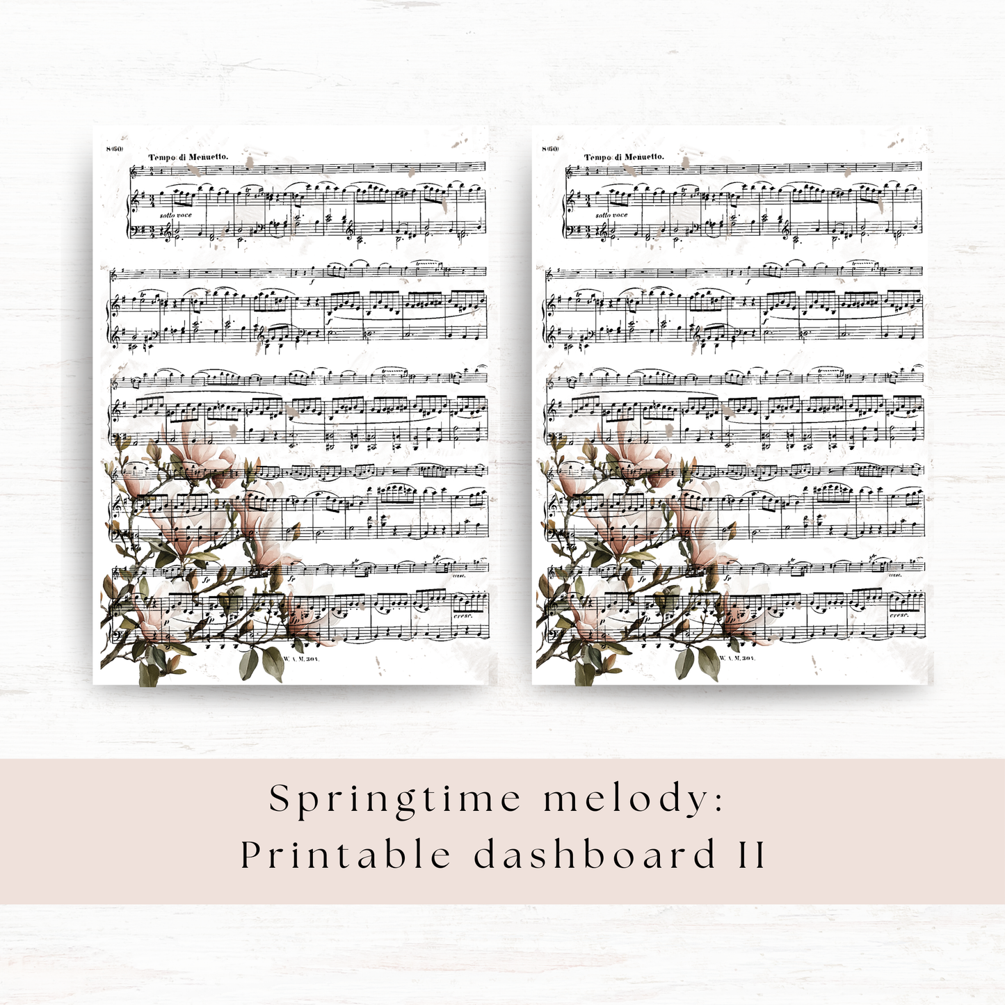 Printable dashboards: Springtime melody