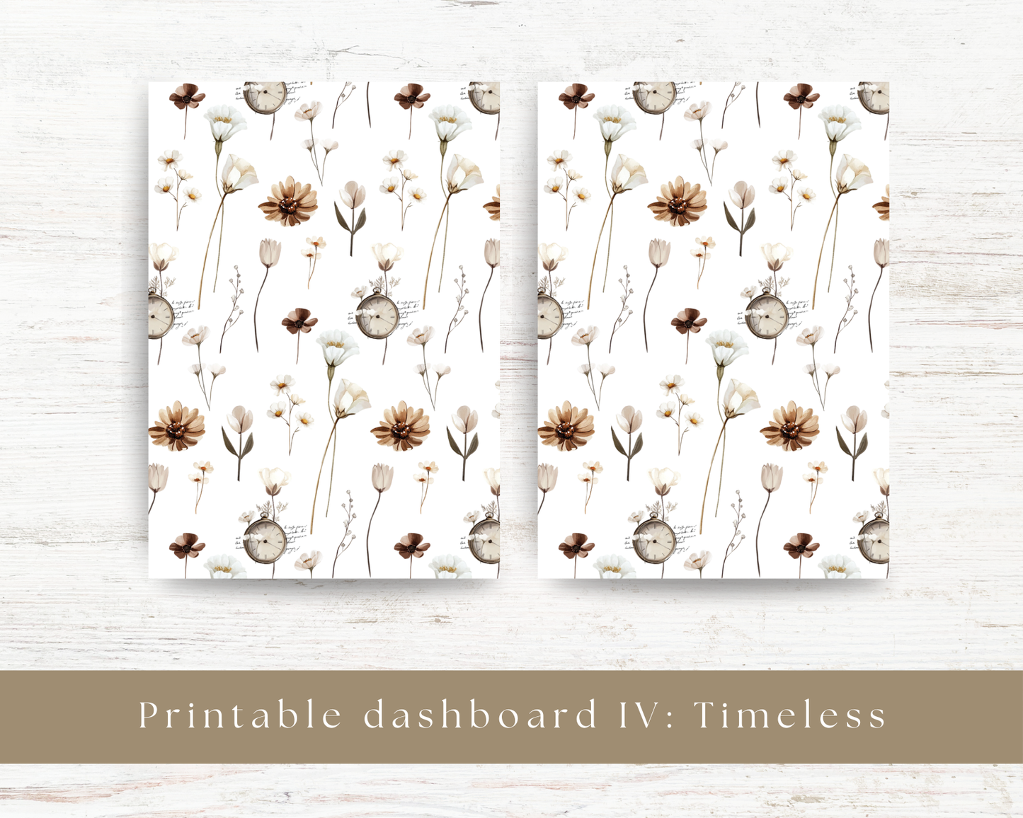 Printable dashboards: Timeless collection