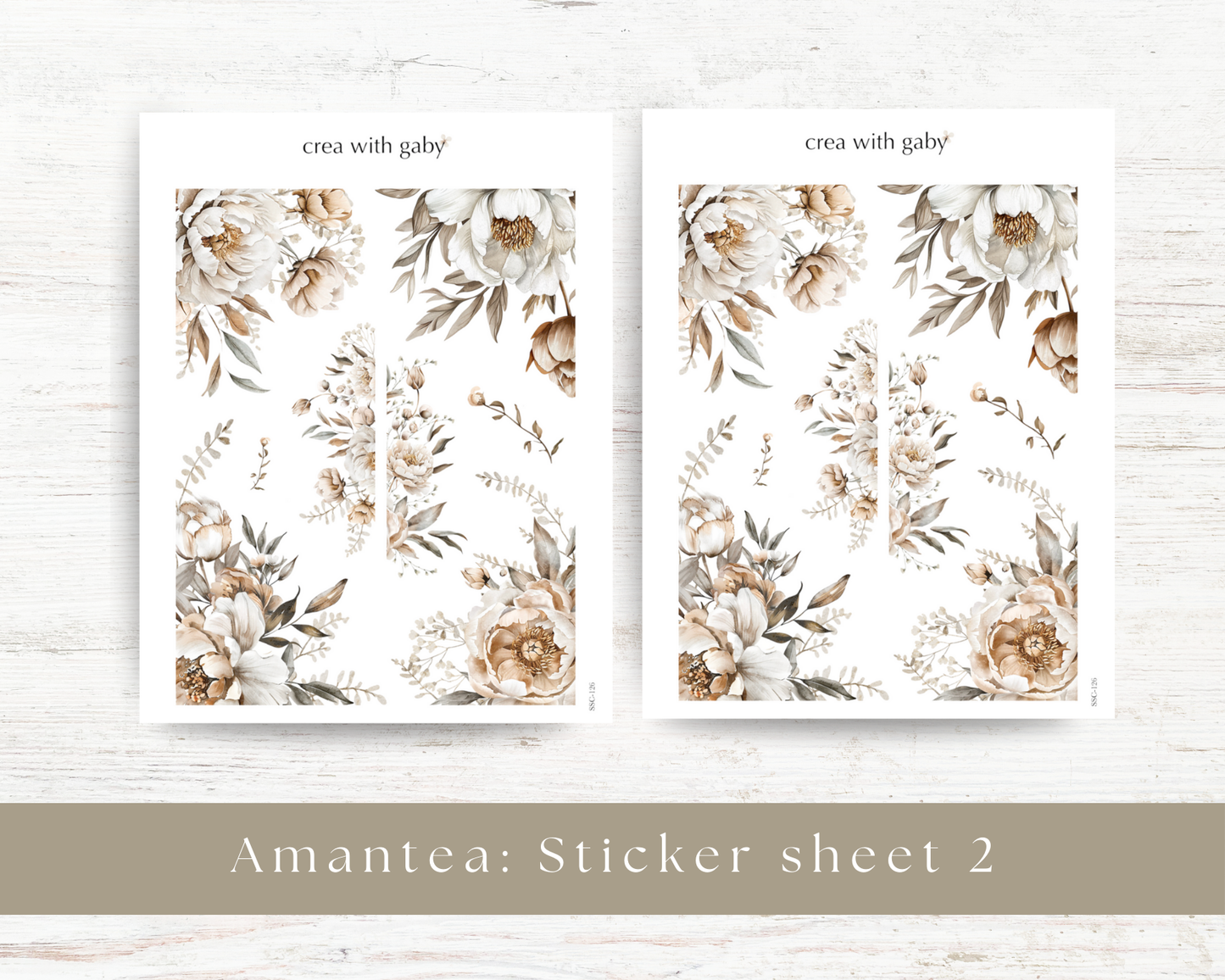 Floral corner stickers: Amantea collection (126)