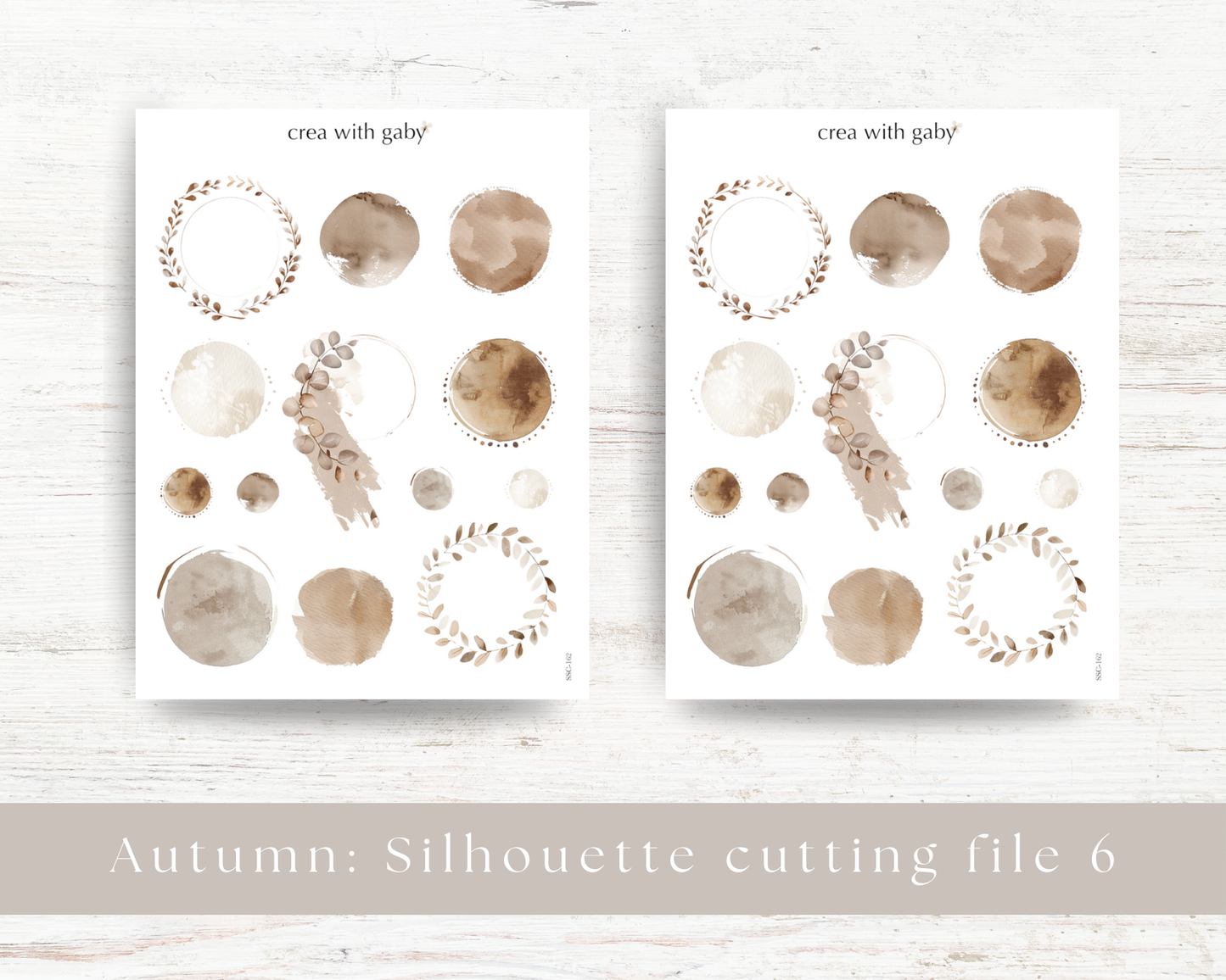 Silhouette cutting file: Autumn collection sticker sheet (162)