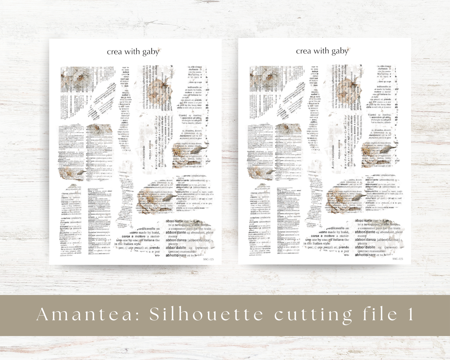 Silhouette cutting file: Amantea collection sticker sheet (125)