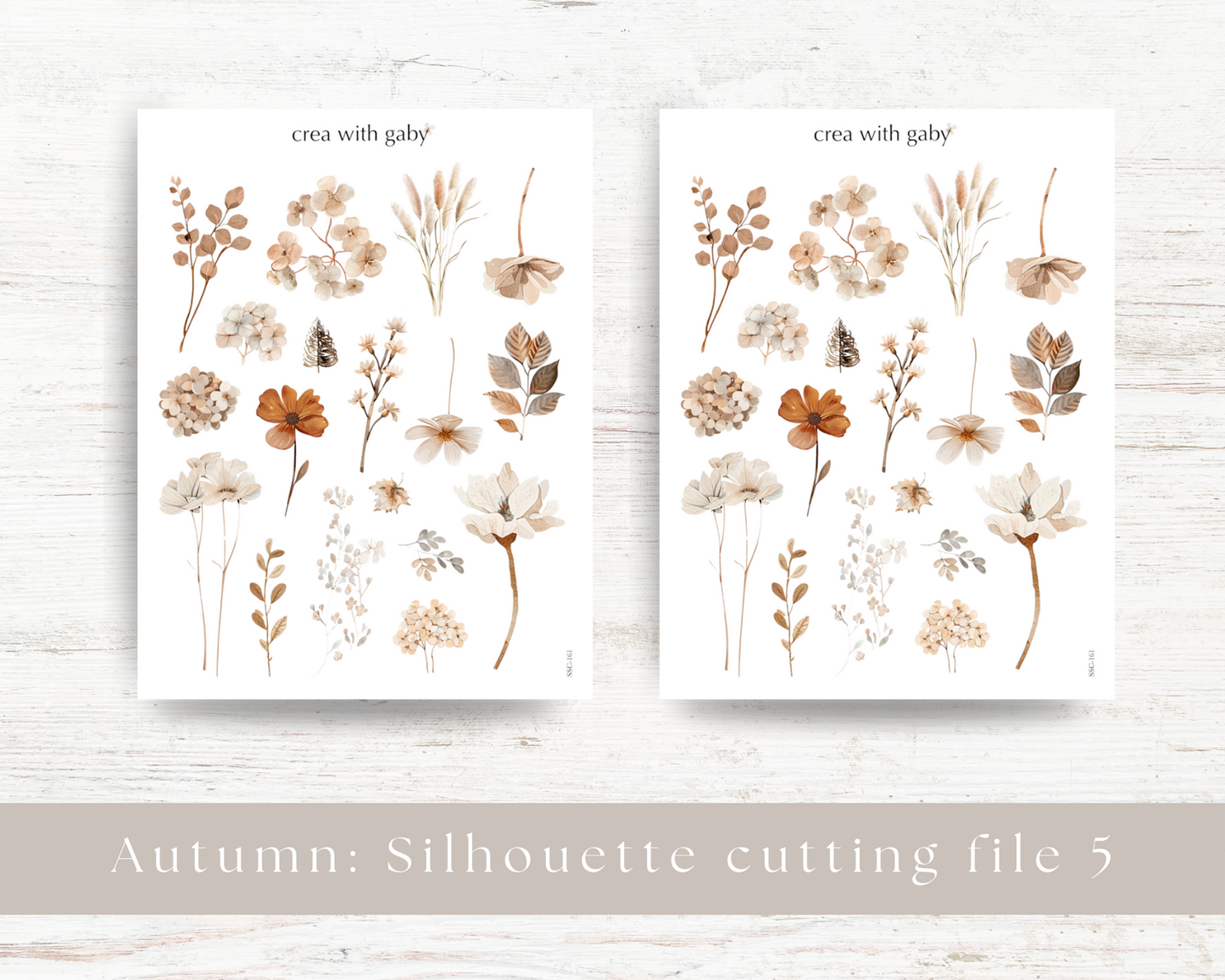 Silhouette cutting file: Autumn collection sticker sheet (161)