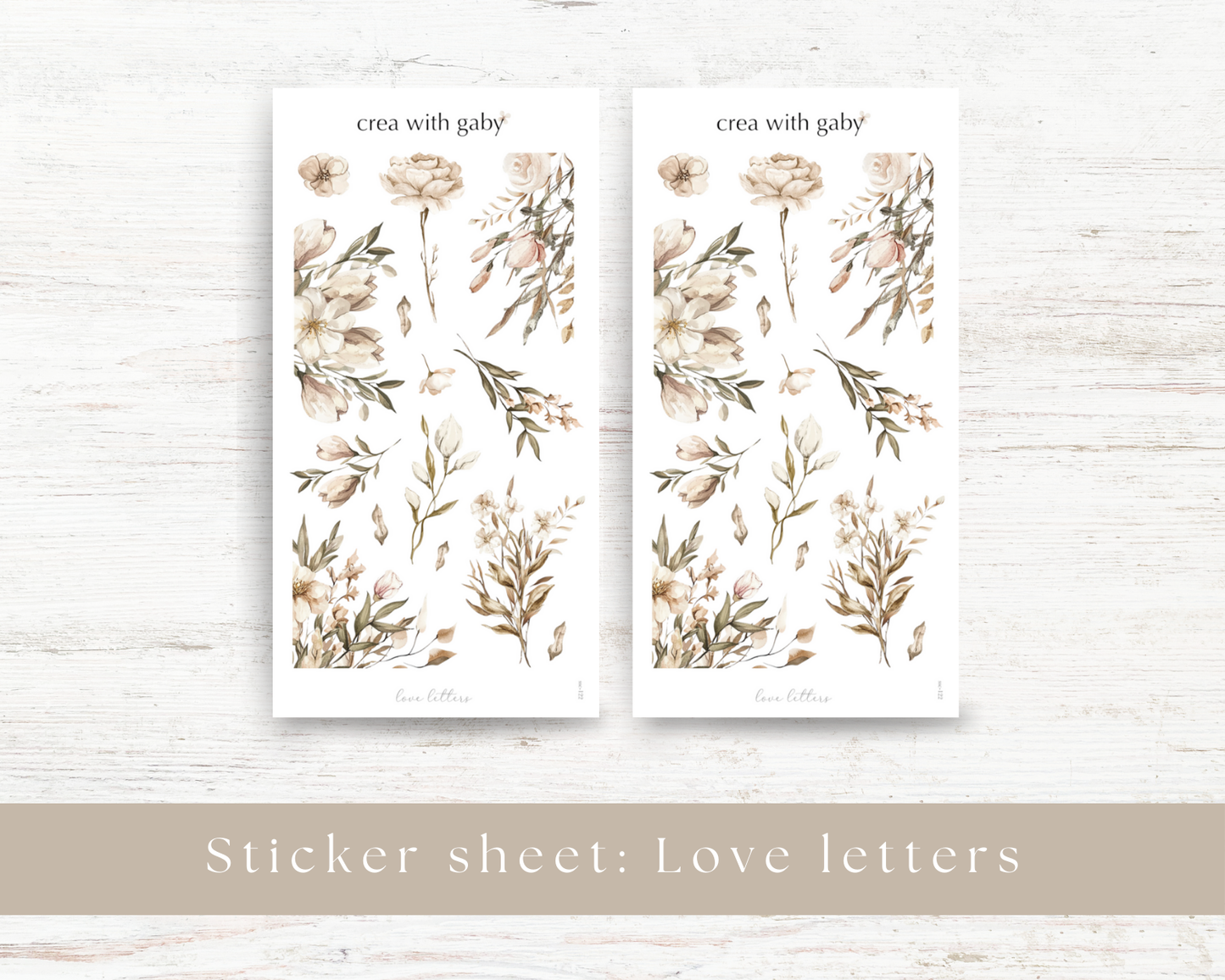 Sticker sheets: Love letters collection
