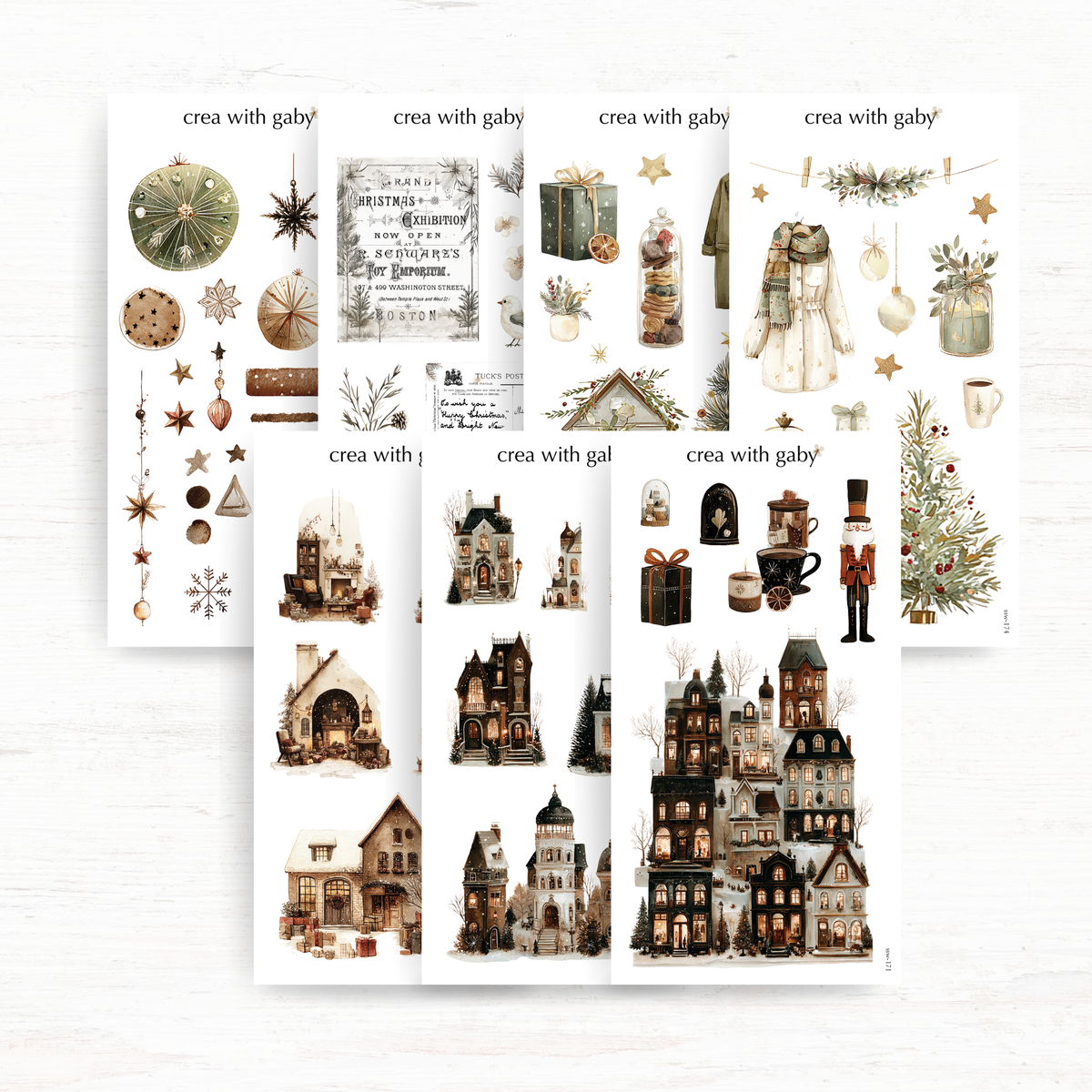 Christmas wishes sticker bundle (7 stickers)