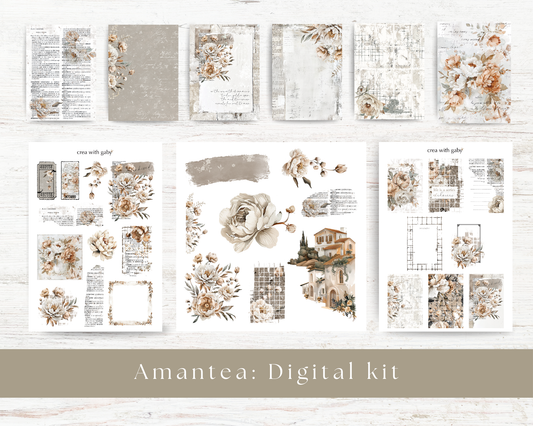 Digital journaling kit: Amantea collection
