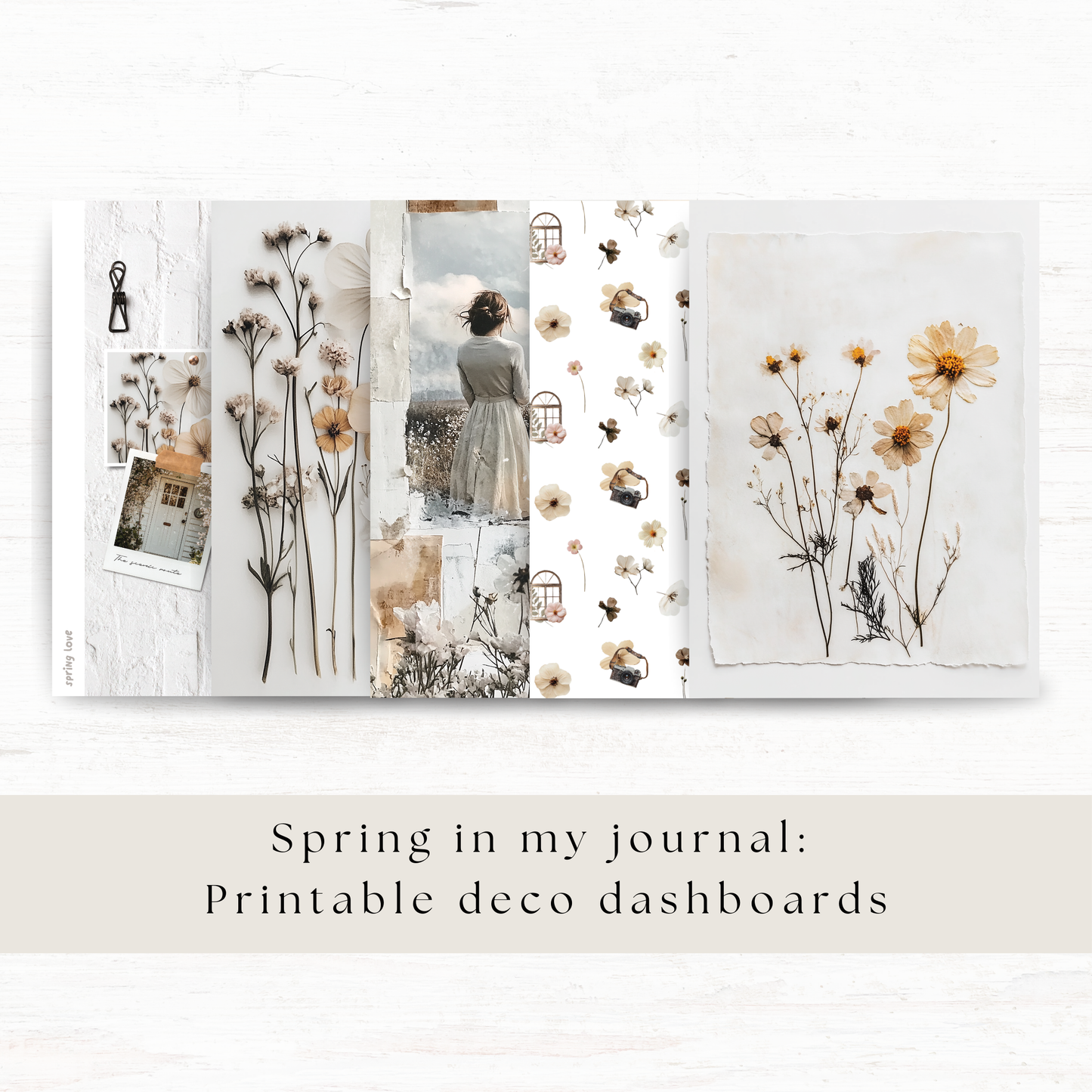 Printable dashboards: Spring in my journal