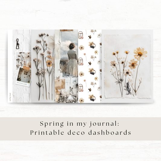 Printable dashboards: Spring in my journal