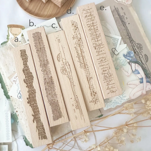 Rubber stamps by Journal Pages: Fragments (Dark brown wood)