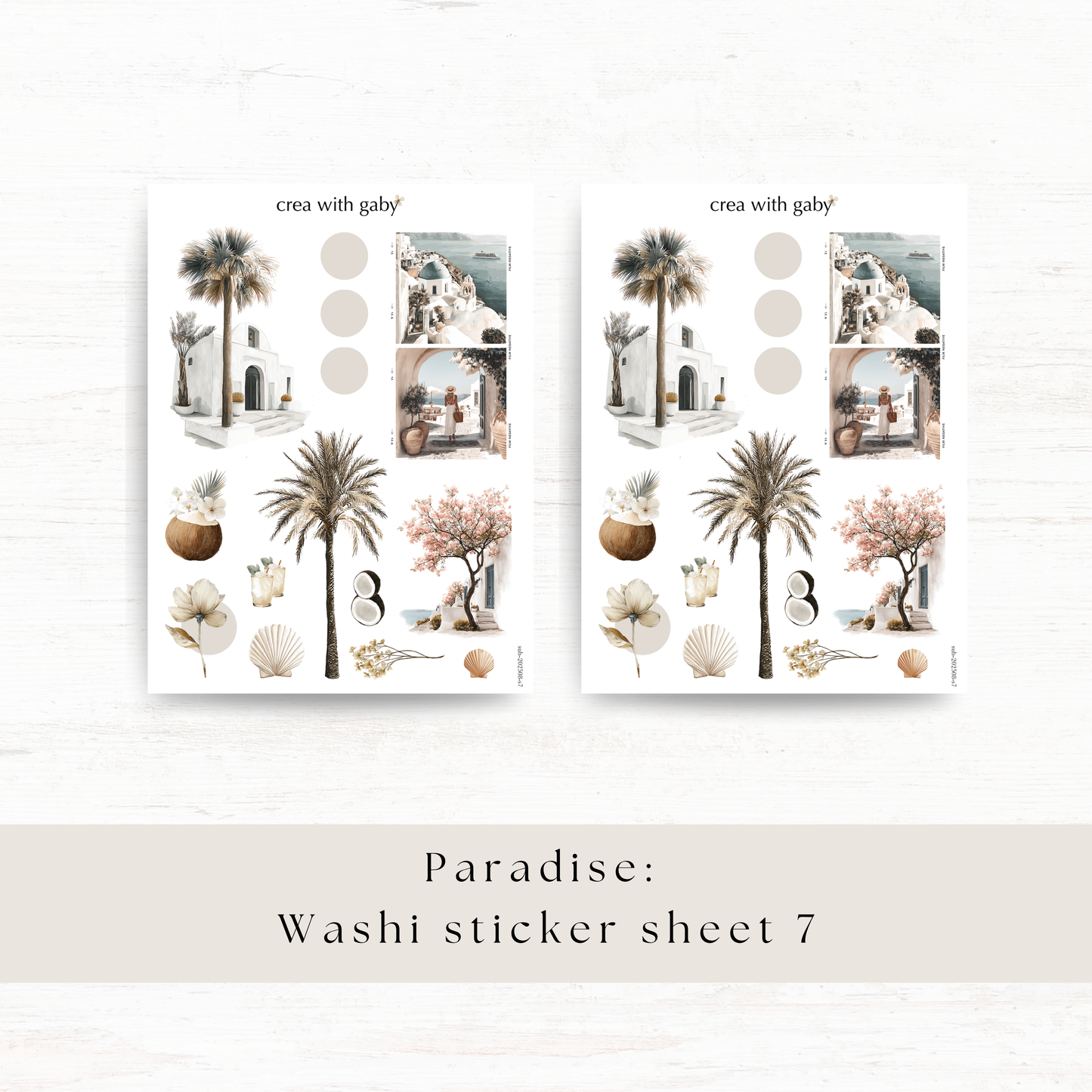 Deco stickers: Paradise (August 2025 sub kit)