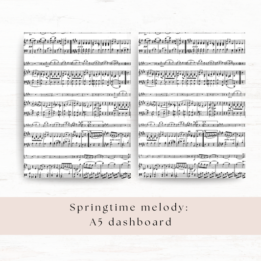 A5 deco dashboard: Springtime melody