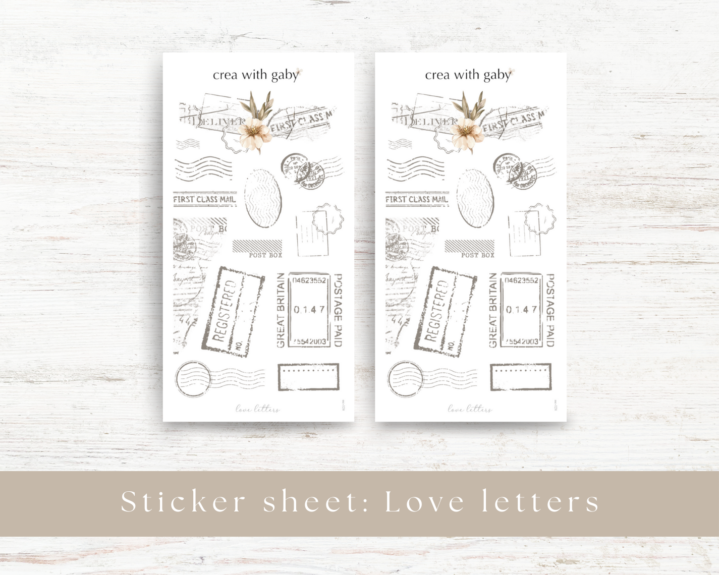 Sticker sheets: Love letters collection