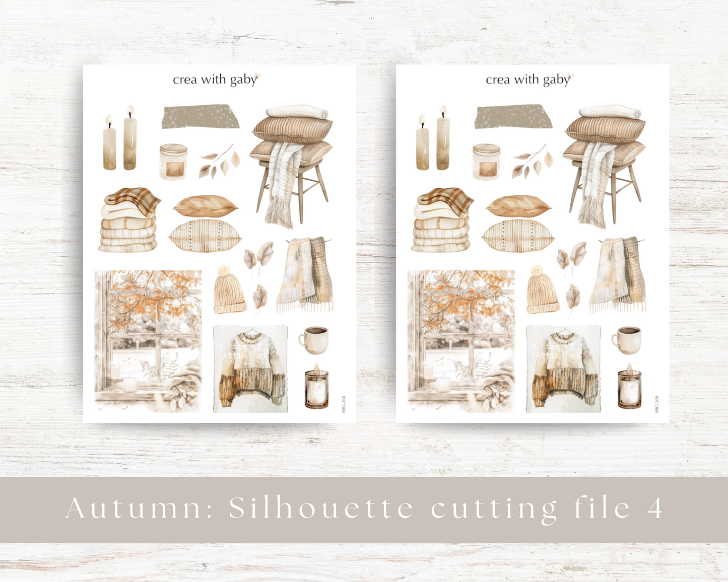 Silhouette cutting file: Autumn collection sticker sheet (160)