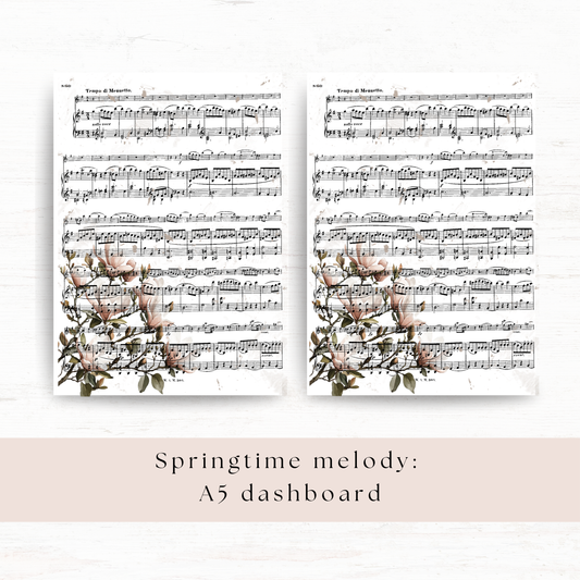 A5 deco dashboard: Springtime melody