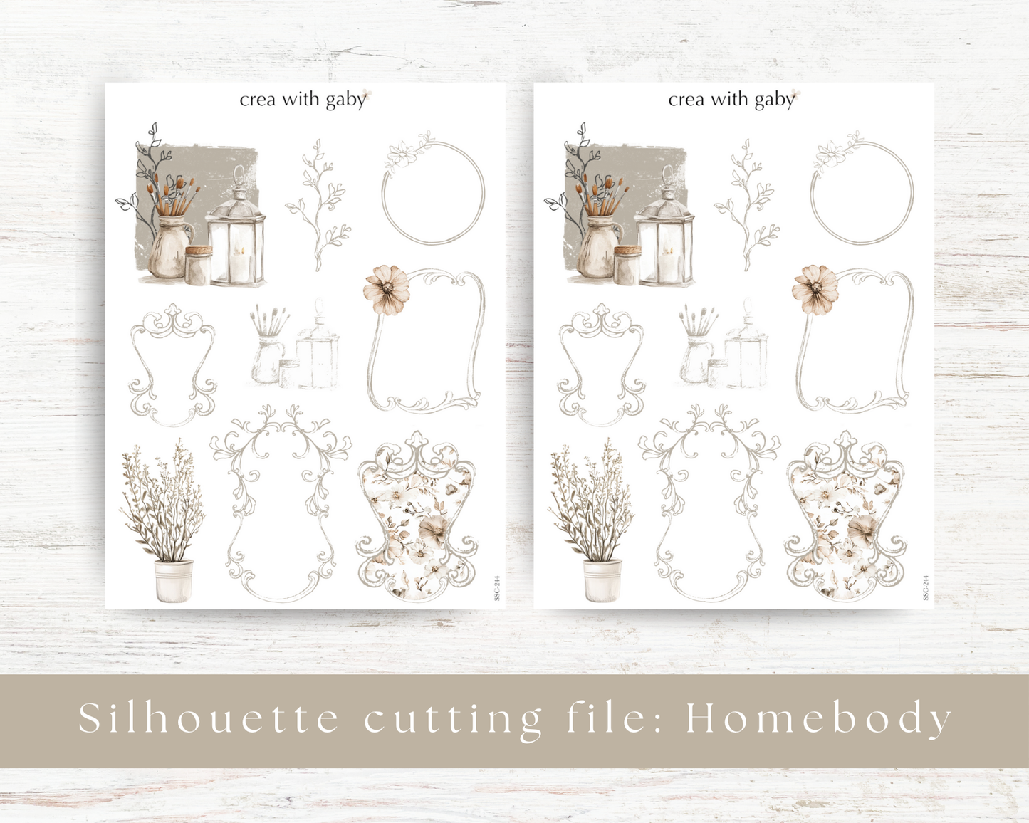 Silhouette cutting file: Homebody (244)