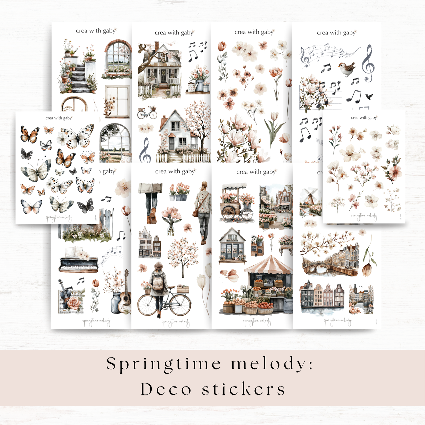 Deco sticker kit: Springtime melody (Save 10%)