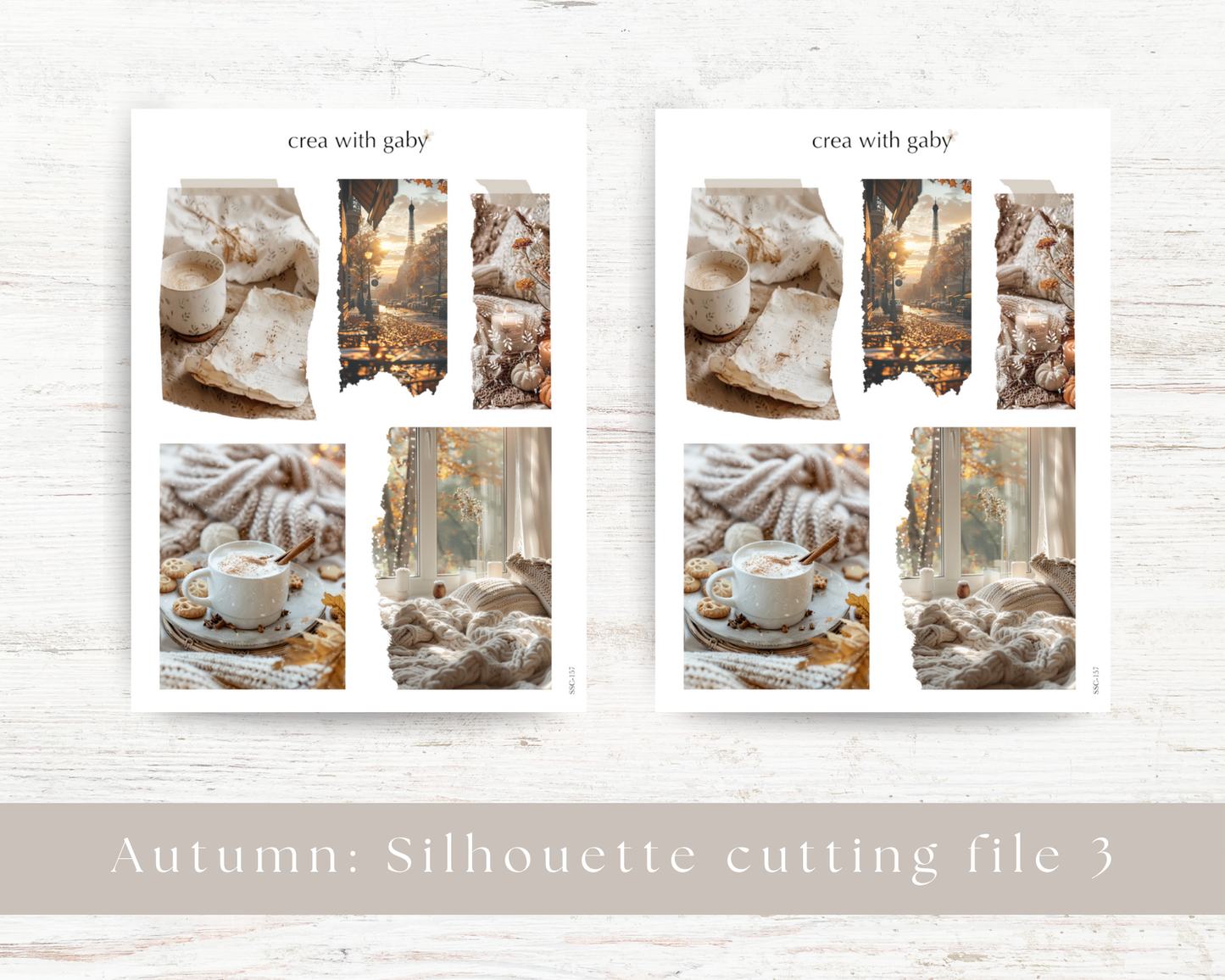 Silhouette cutting file: Autumn collection sticker sheet (157)