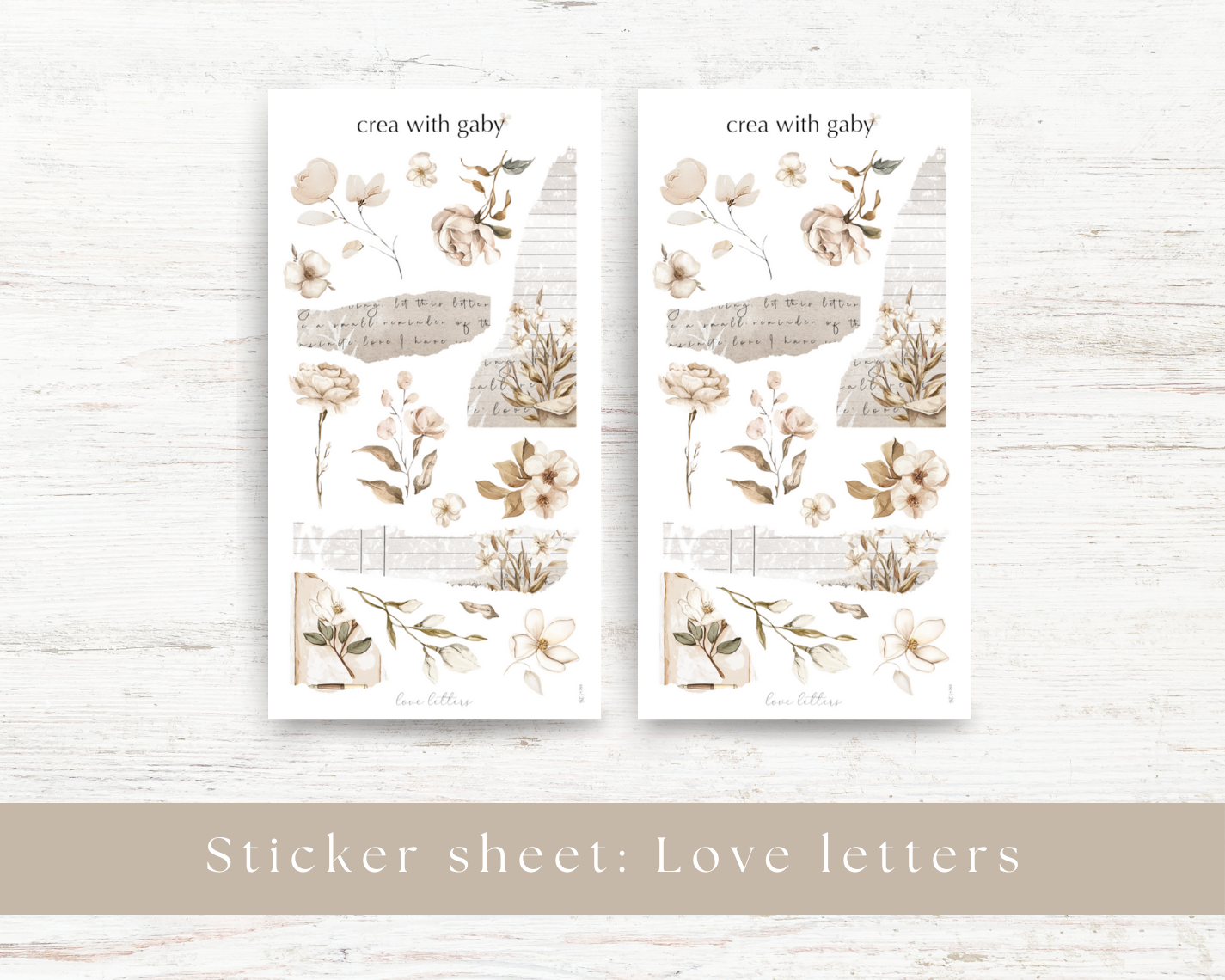 Sticker sheets: Love letters collection