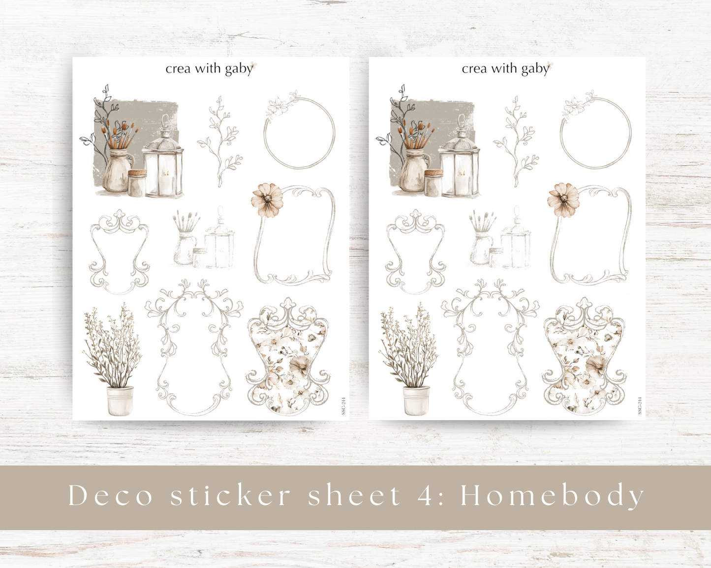 Deco stickers: Homebody collection (244)