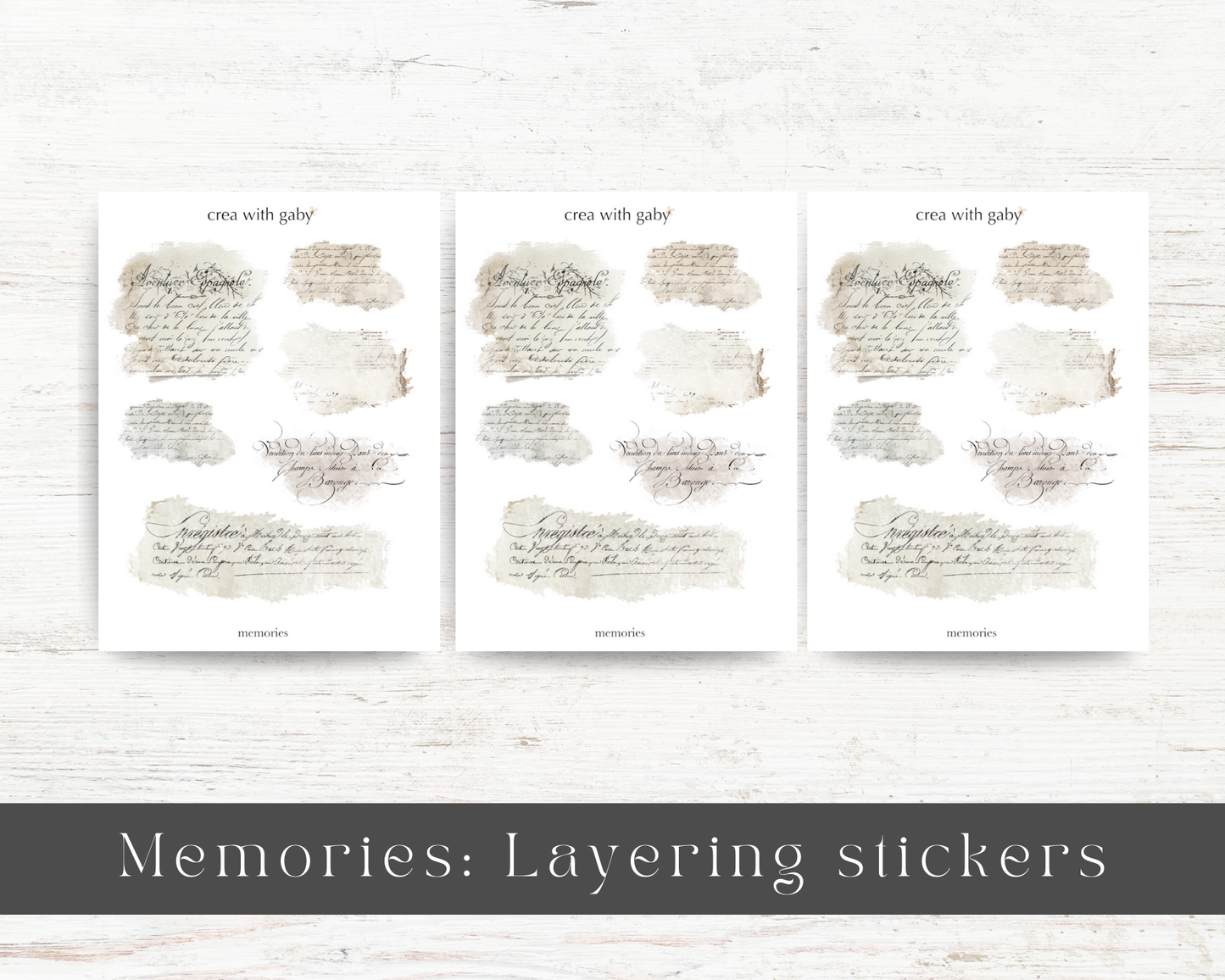 Torn paper stickers: Memories collection (033)