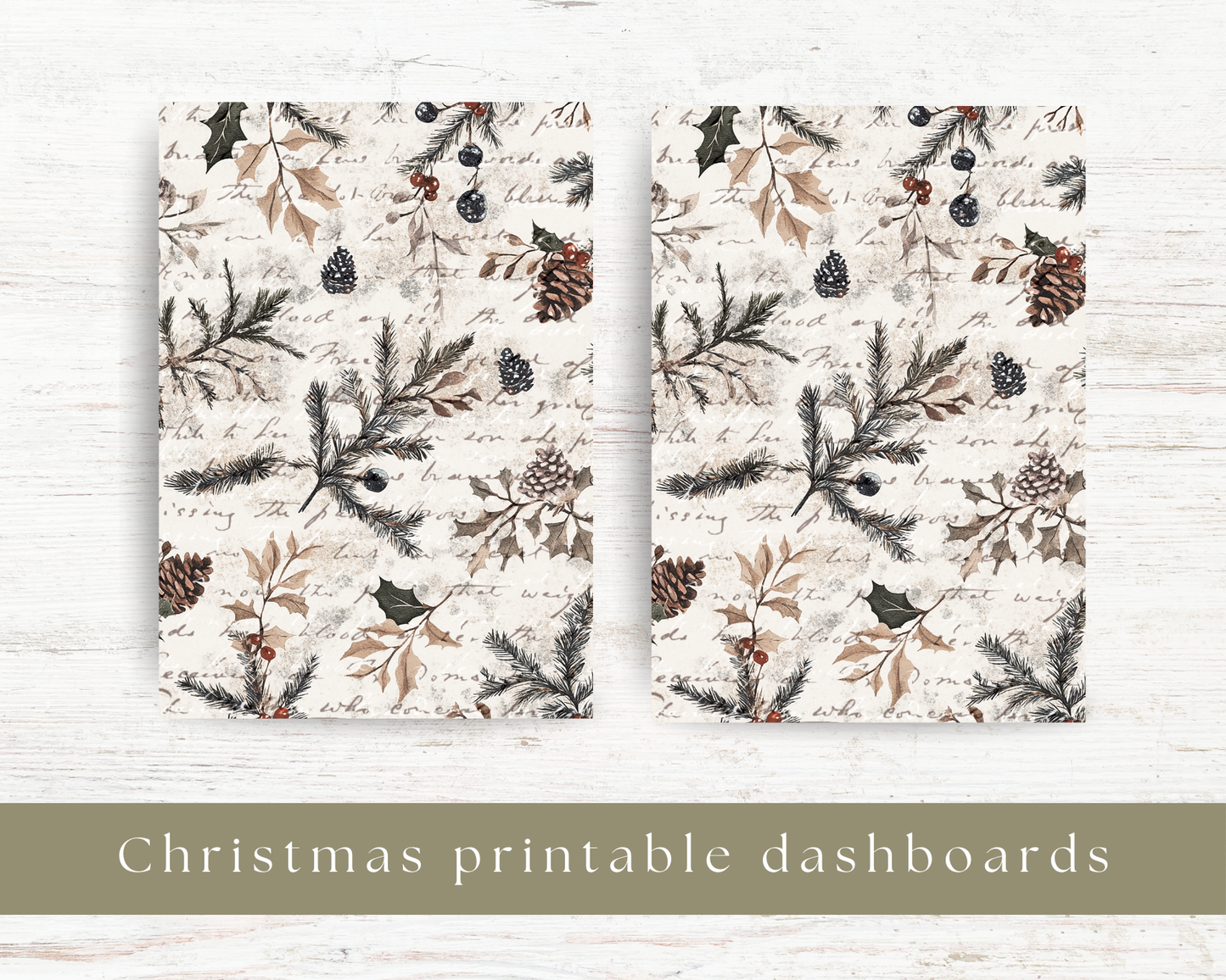 Printable dashboard: Christmas selection
