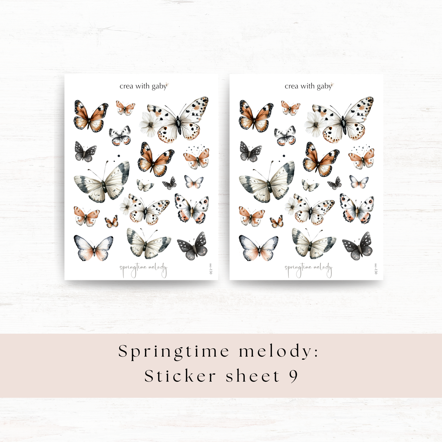 Printable PNG sticker sheets: Springtime melody