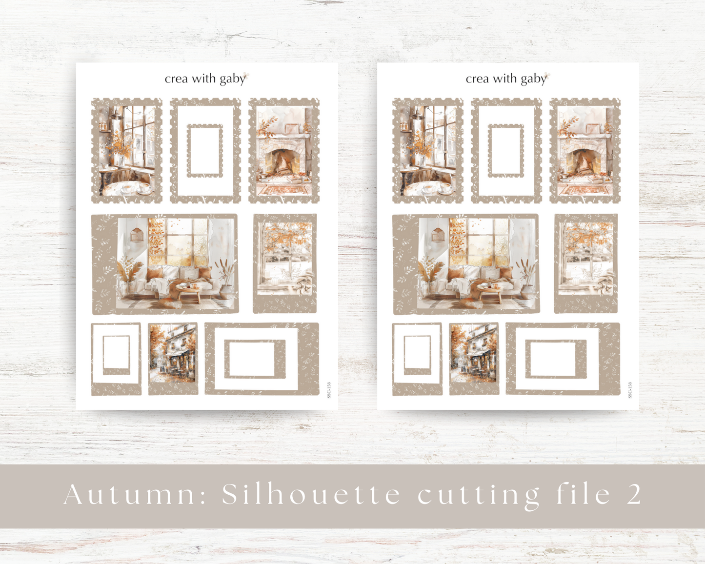 Silhouette cutting file: Autumn collection sticker sheet (158)