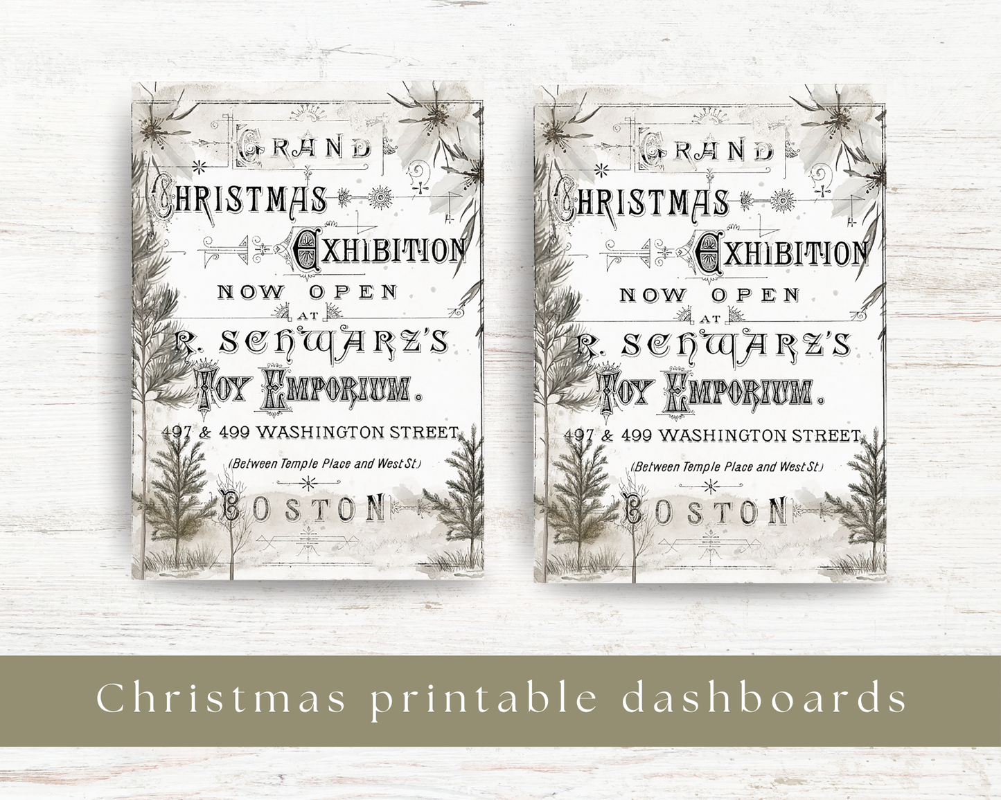 Printable dashboard: Christmas selection