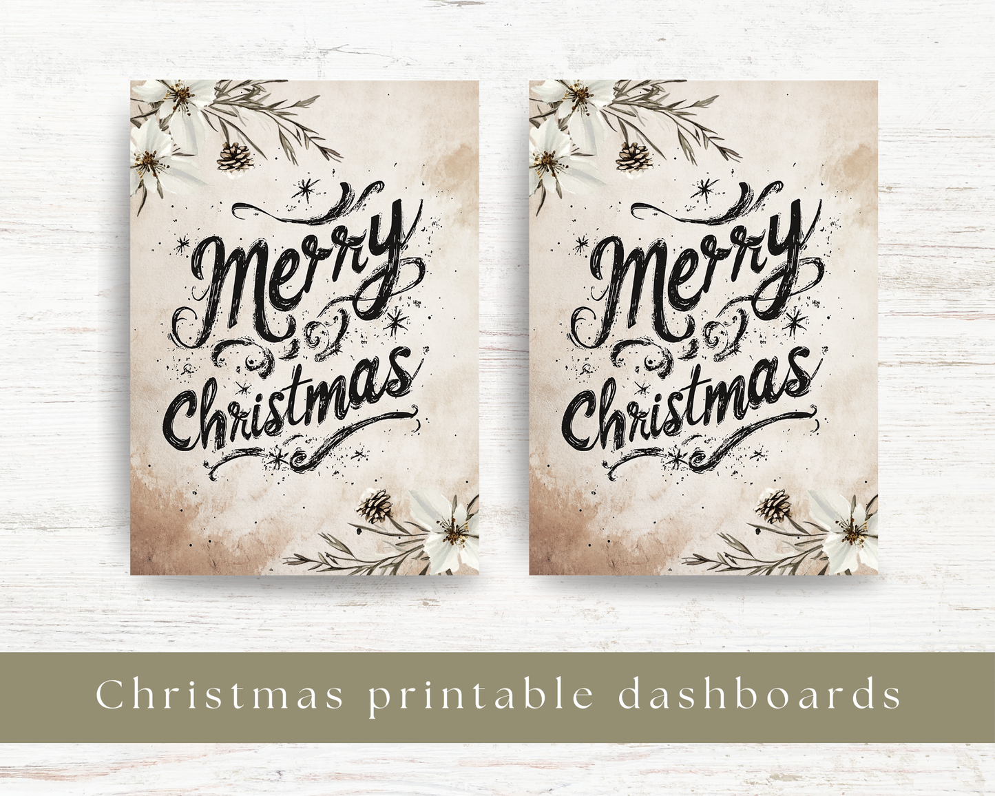 Printable dashboard: Christmas selection