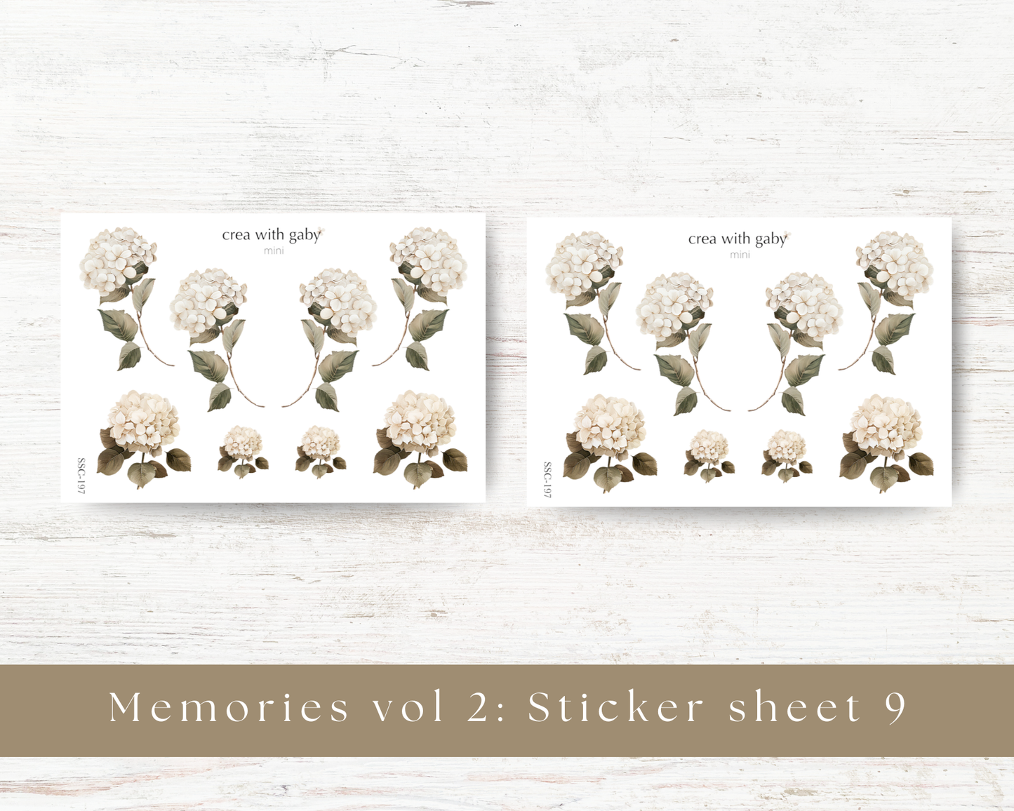 Mini stickers: Hydrangeas - Memories vol 2 (197)