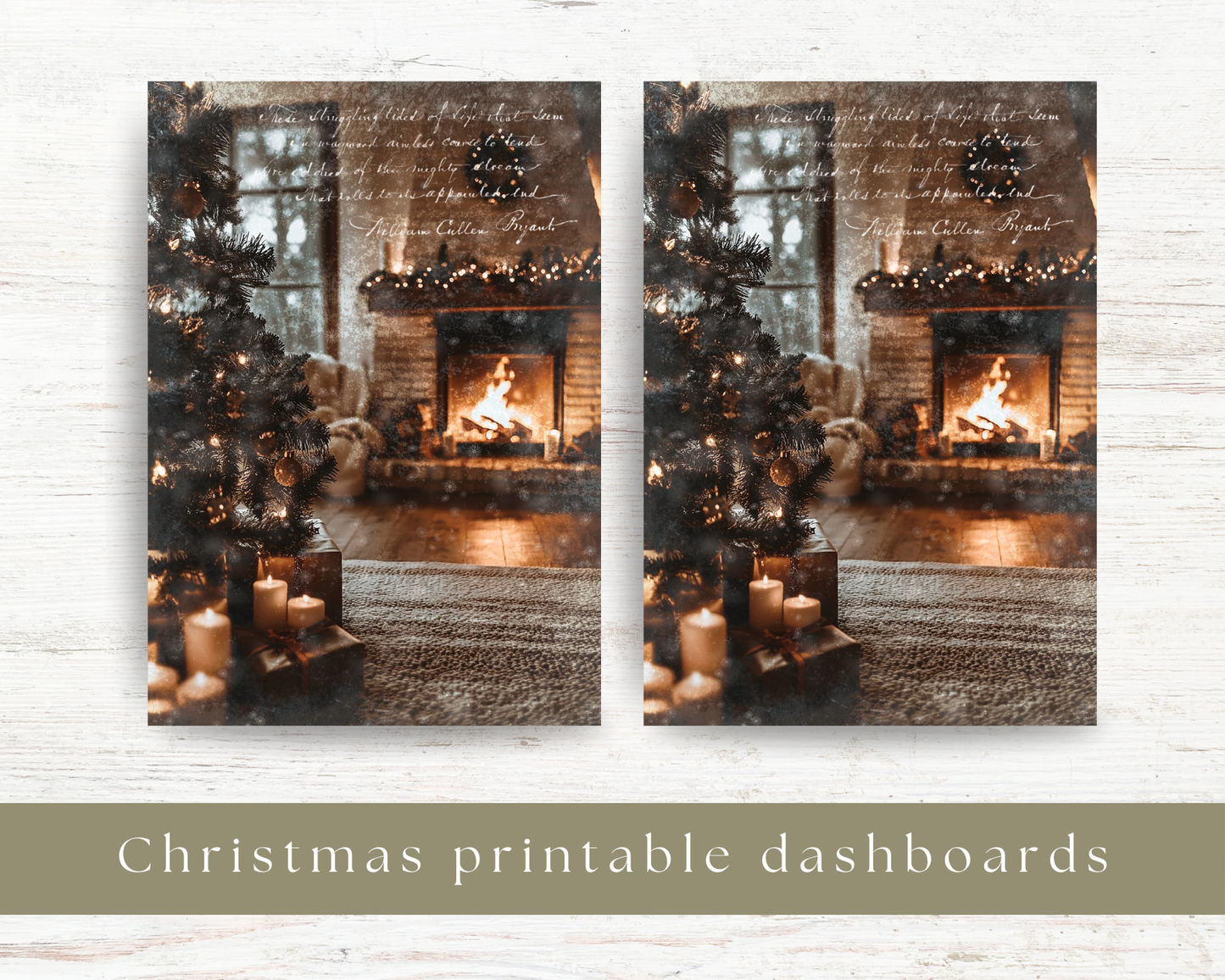 Printable dashboard: Christmas selection