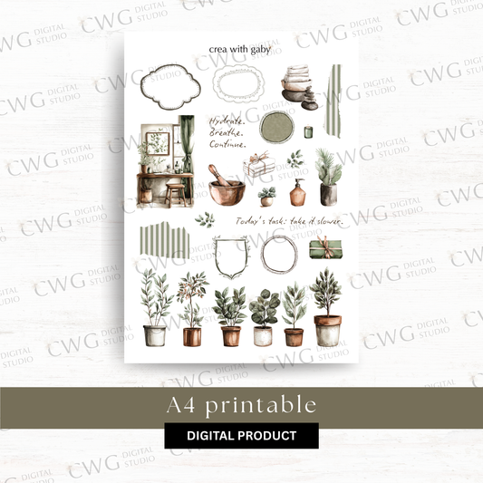 Digital journaling kit: But first, me (April 2026 sub kit)