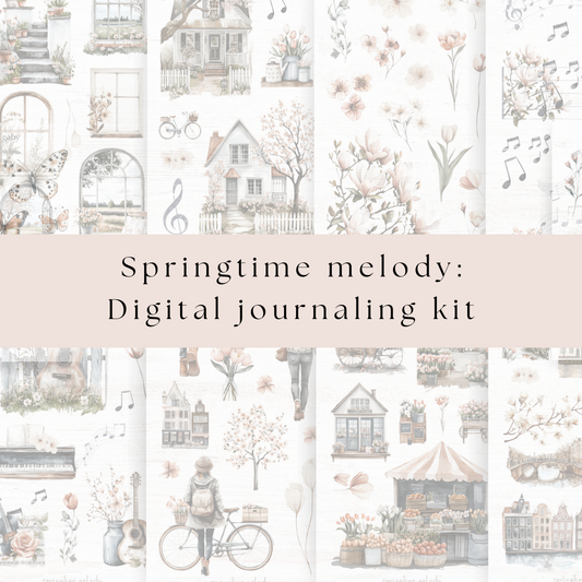 Digital journaling kit: Springtime melody