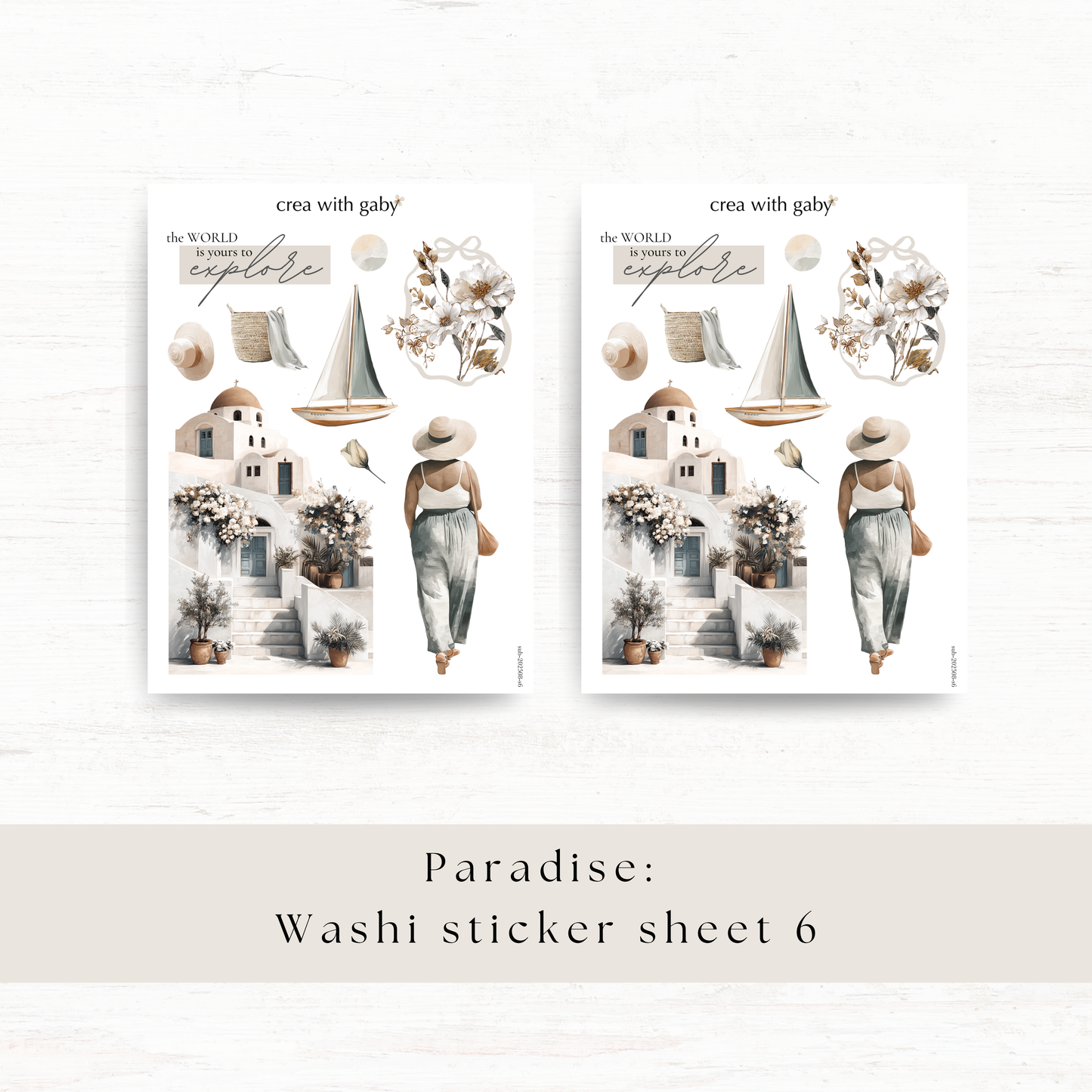Deco stickers: Paradise (August 2025 sub kit)