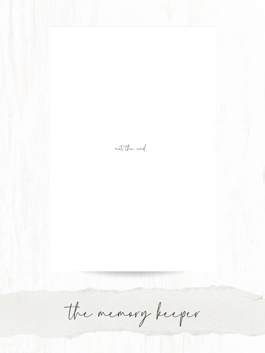 The Memory Keeper: A5 undated journal